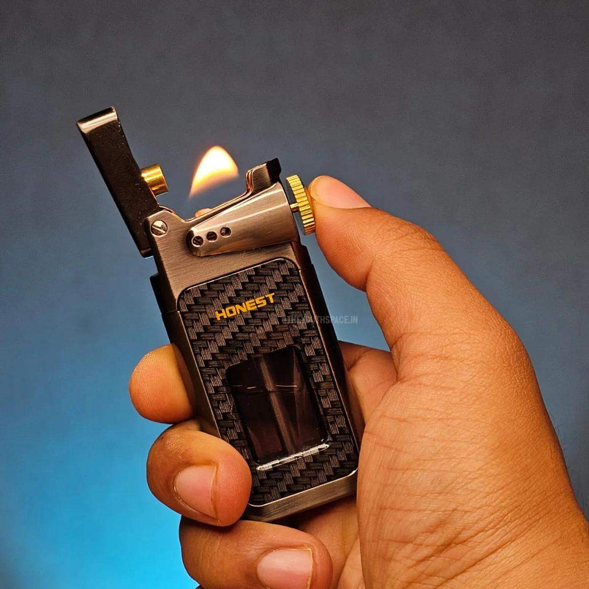 Retro style Lighter with visible fuel tank