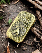 Tiger Engraved Pocket Lighter