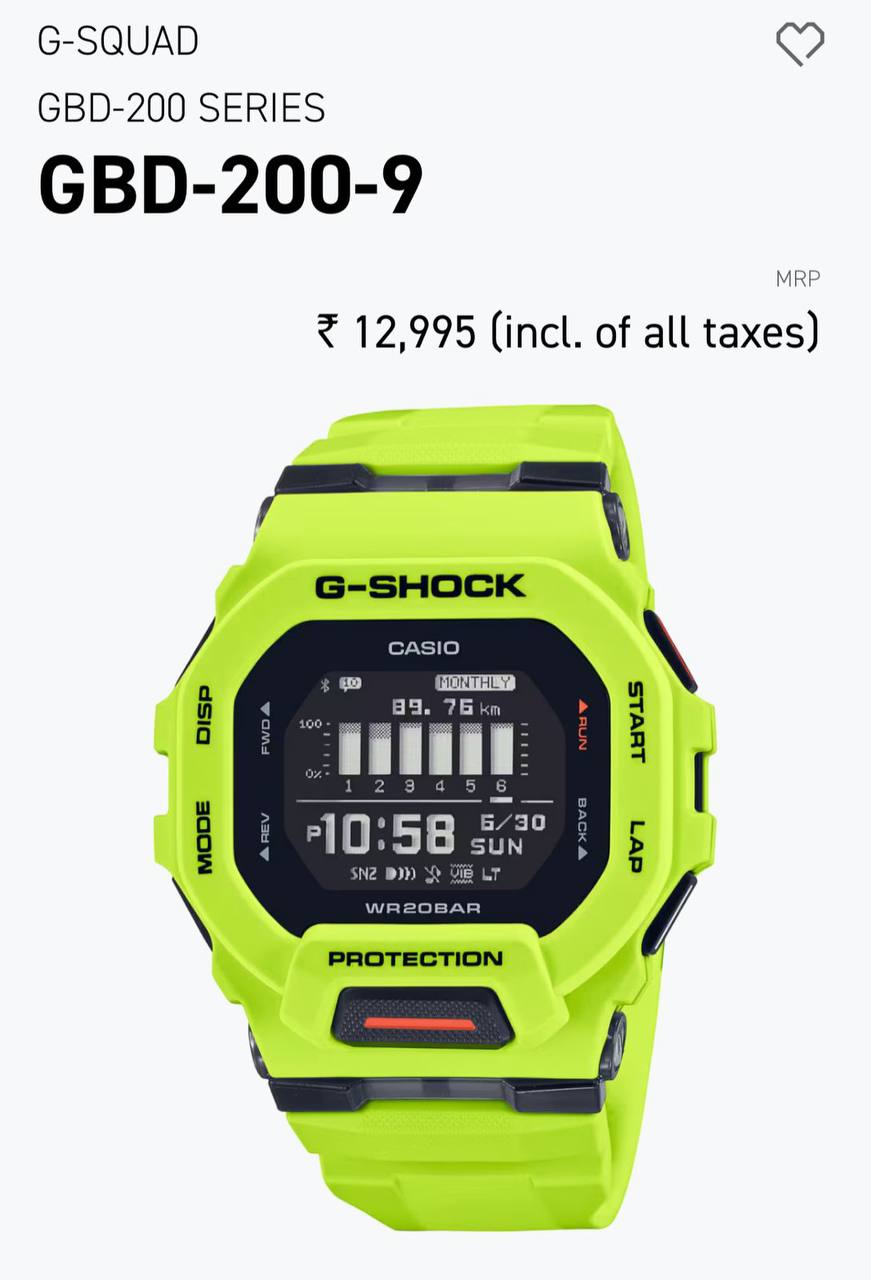 G-SHOCK G-SQUAD GBD-200 SERIES