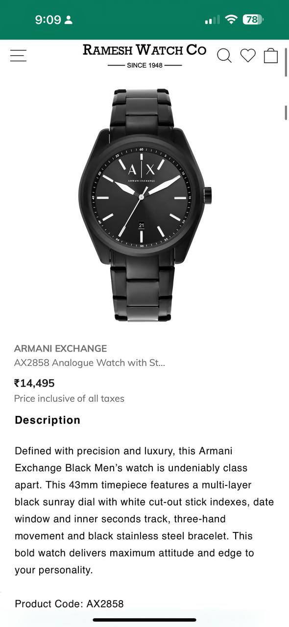 Armani Exchange AX2858