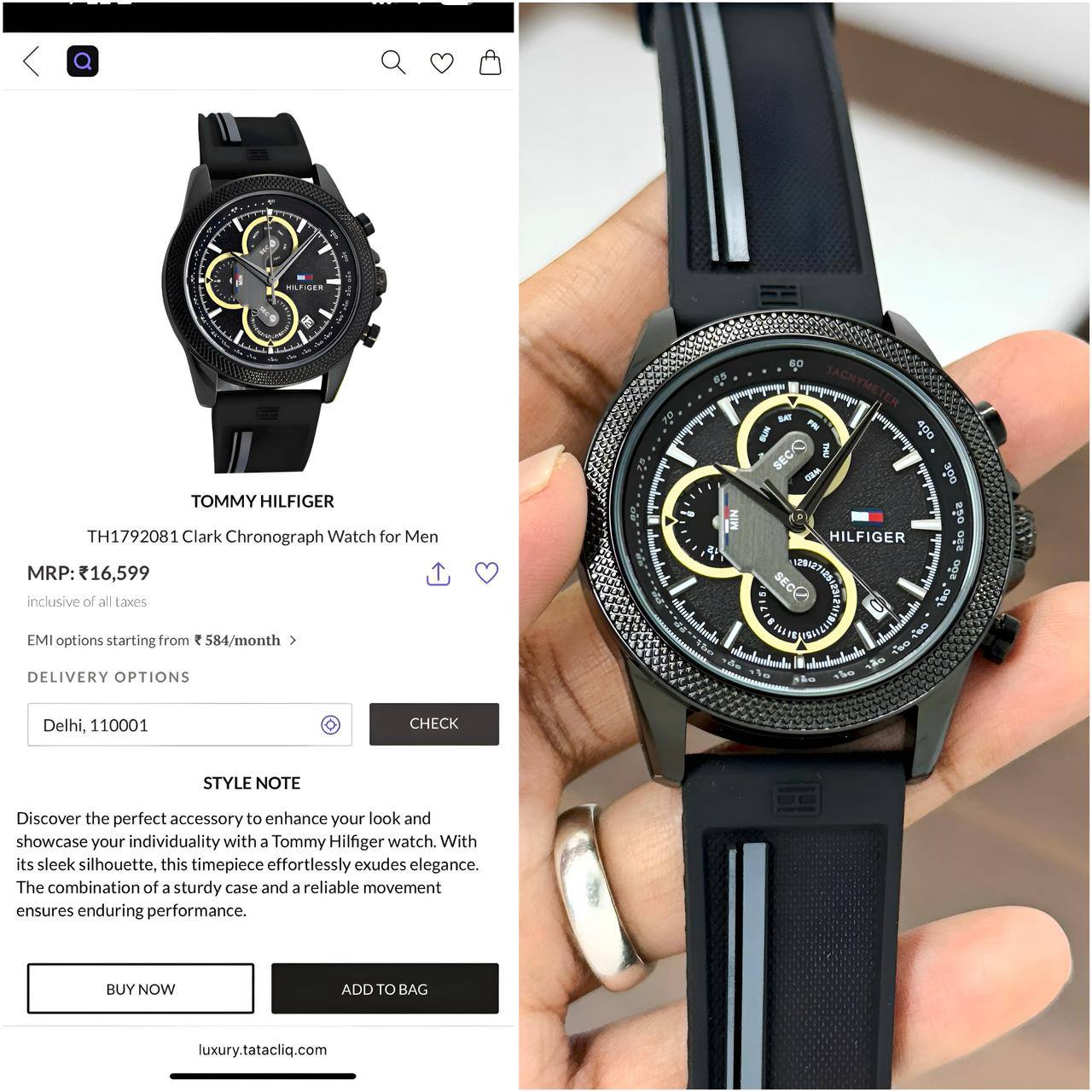 Tommy Hilfiger Clark Chronograph Black