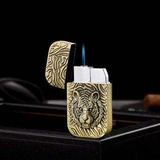 Tiger Engraved Pocket Lighter