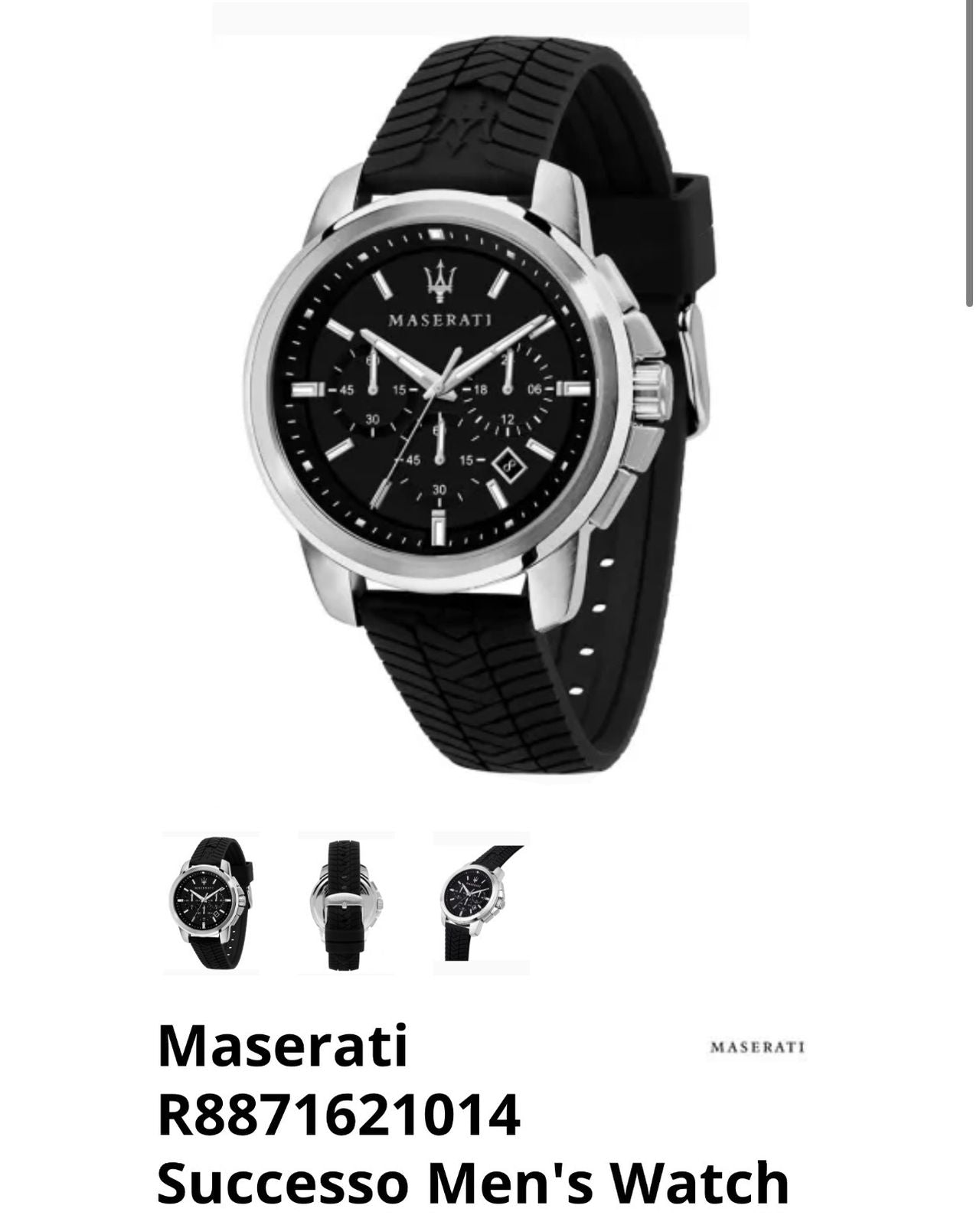 Maserati Successo Black Chronograph