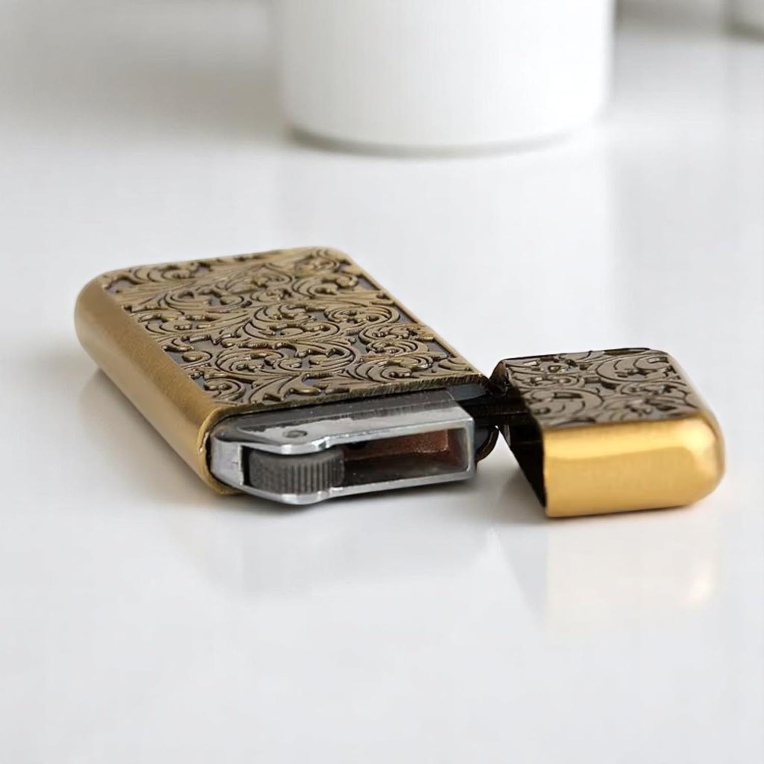 Vintage Floral Metal Lighter