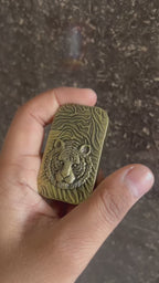 Tiger Engraved Pocket Lighter