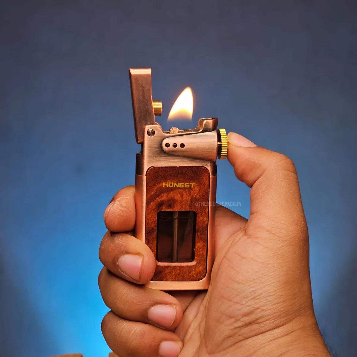 Retro style Lighter with visible fuel tank