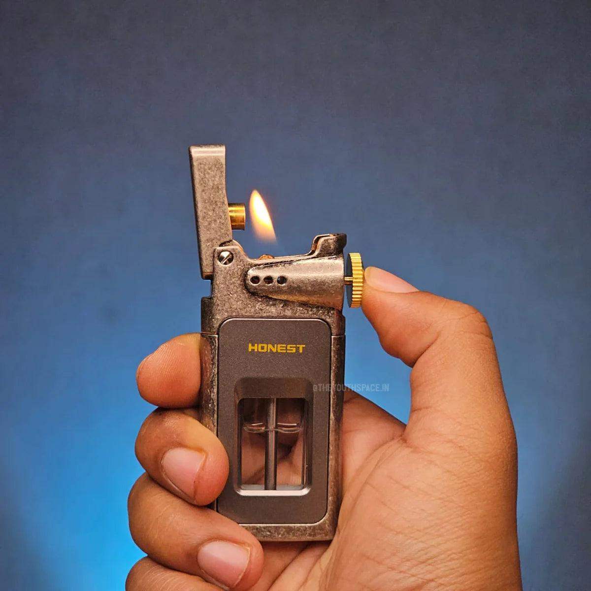 Retro style Lighter with visible fuel tank