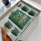 Green Hunter Club Hip Flask Set
